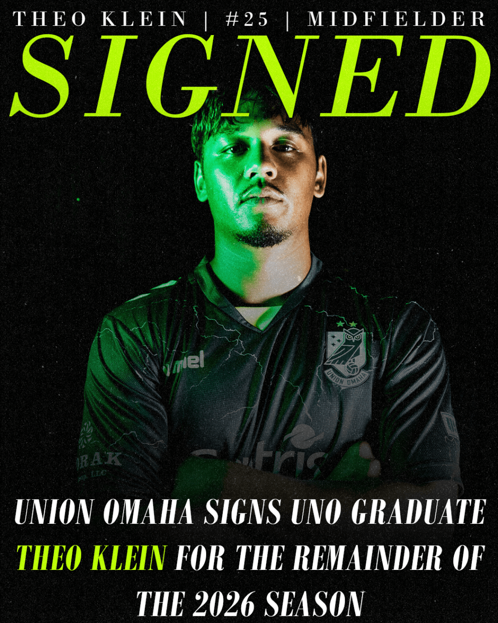 Theo Klein signs with Union Omaha.